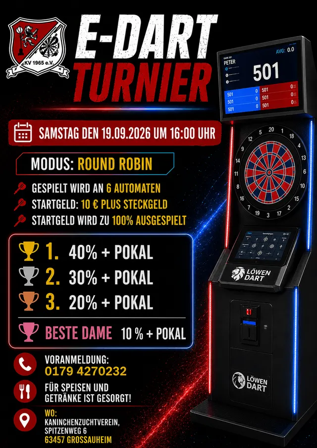 E-Dartturnier "Round Robin" bei den Hasen