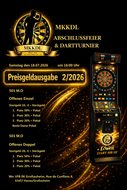 MKKDL Abschlussfeier und Abschlussturnier sowie Preisgeldausgabe 2/2026