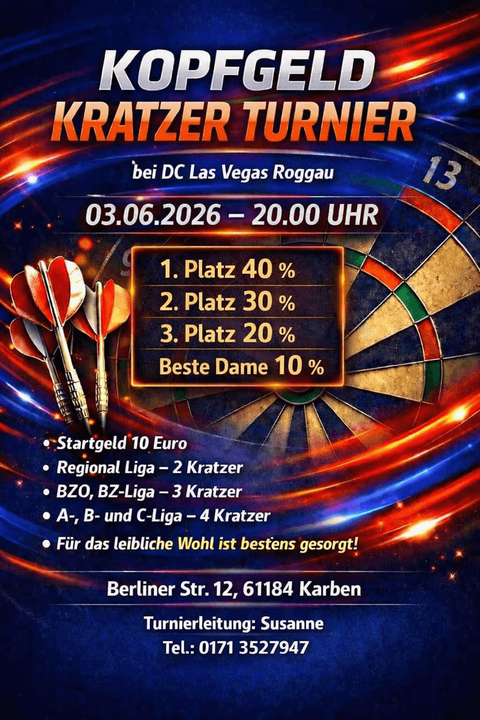 Kopfgeld Kratzer Turnier bei DC Las Vegas