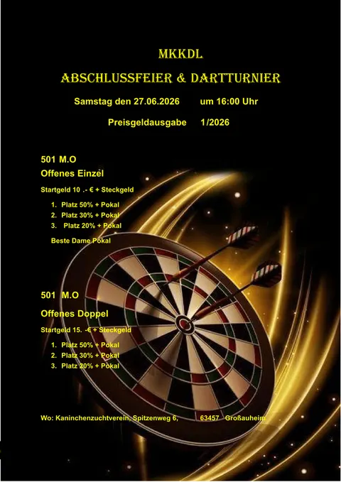 Abschluss- Turnier und Preisgeldausgabe 1/2026  